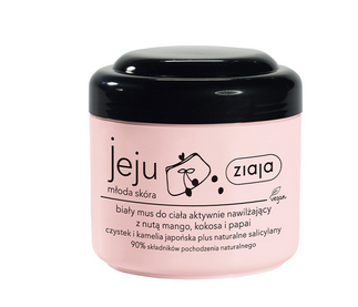 Spuma albă de corp Ziaja Jeju, hidratantă activ cu o notă de mango, nucă de cocos și papaya 200 ml
